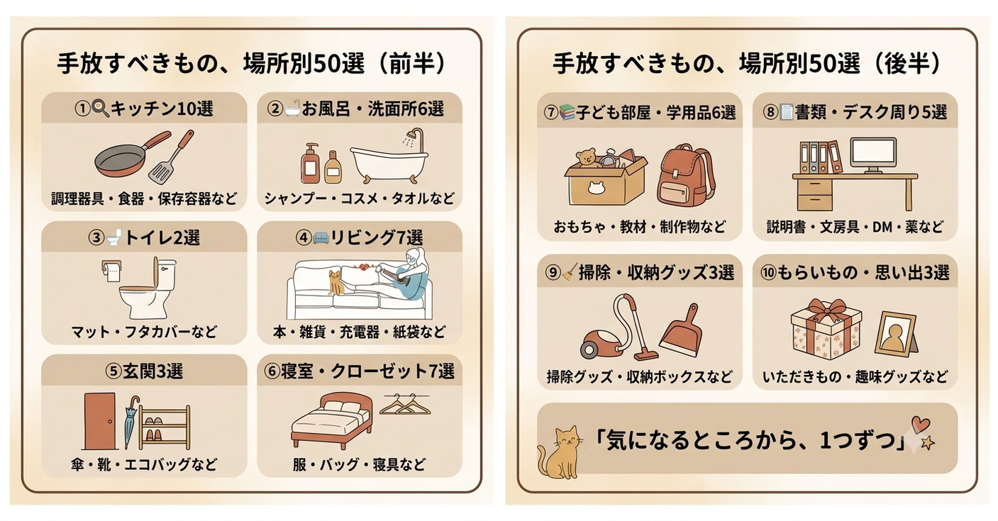 今すぐ手放せるもの50選まとめ