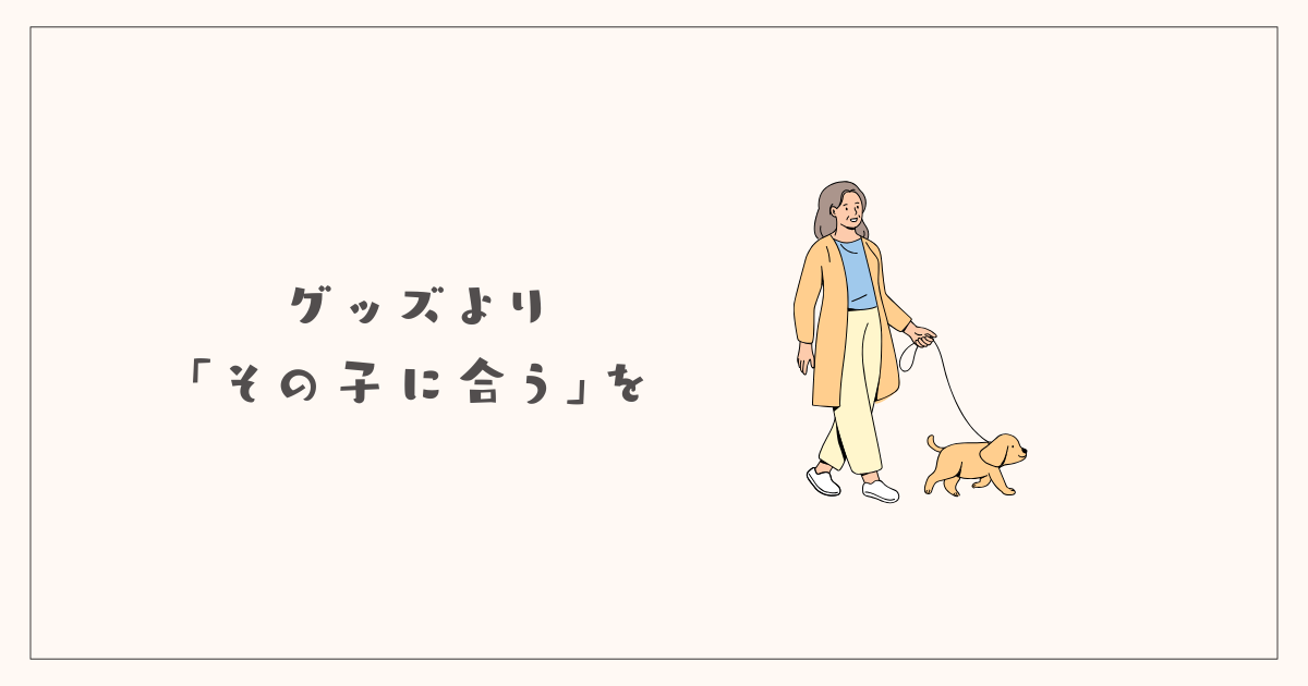 グッズよりその子に合う方法を