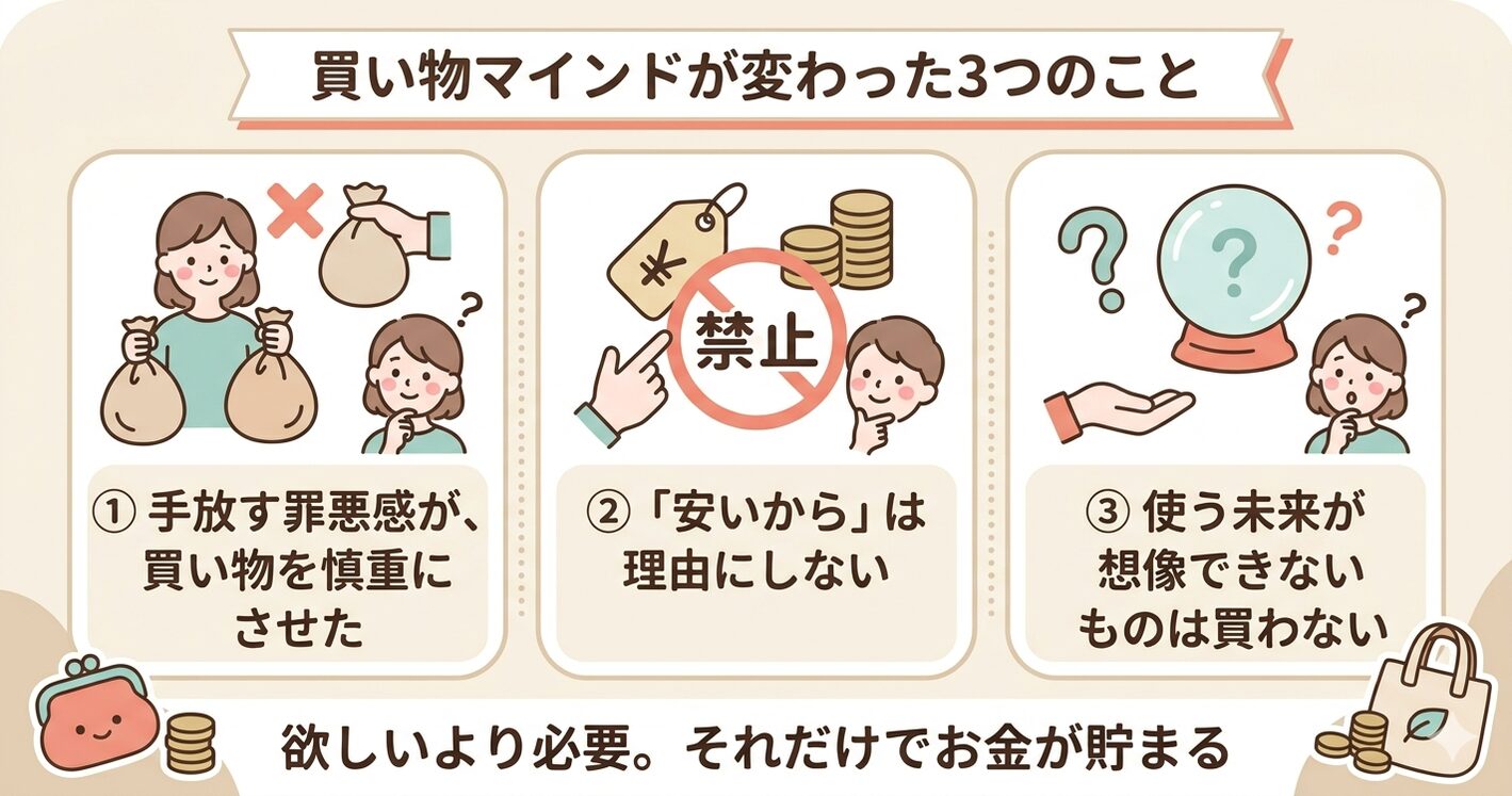 買い物マインドが変わった3つのこと