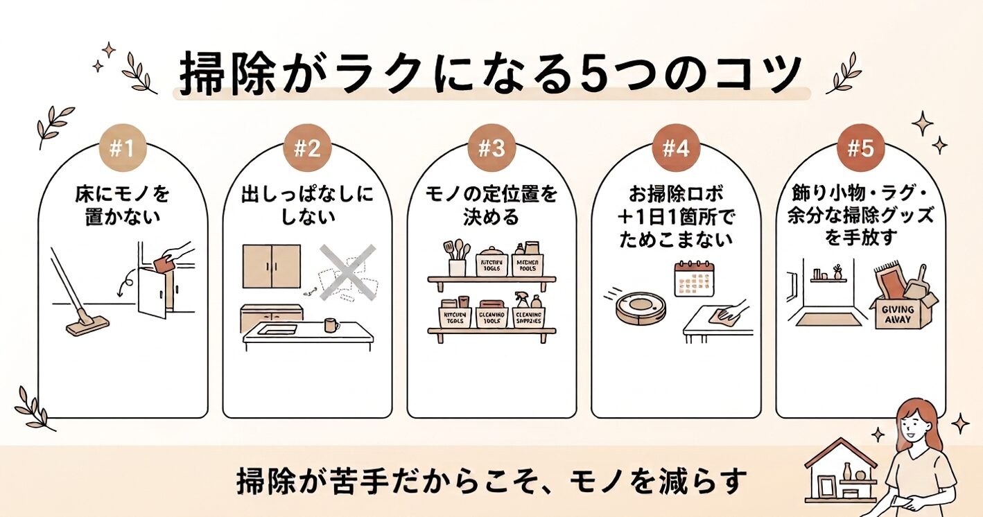 掃除がラクになる5つのコツ