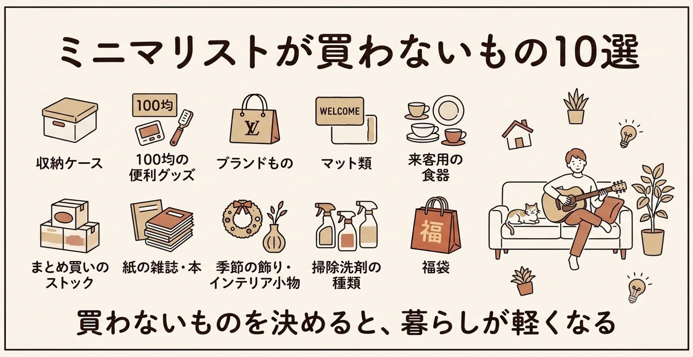 ミニマリストが買わないもの10選