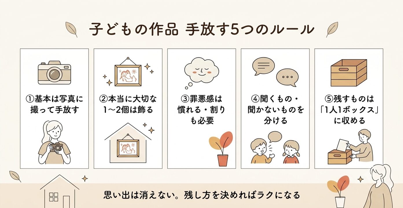 子どもの作品 手放す5つのルール