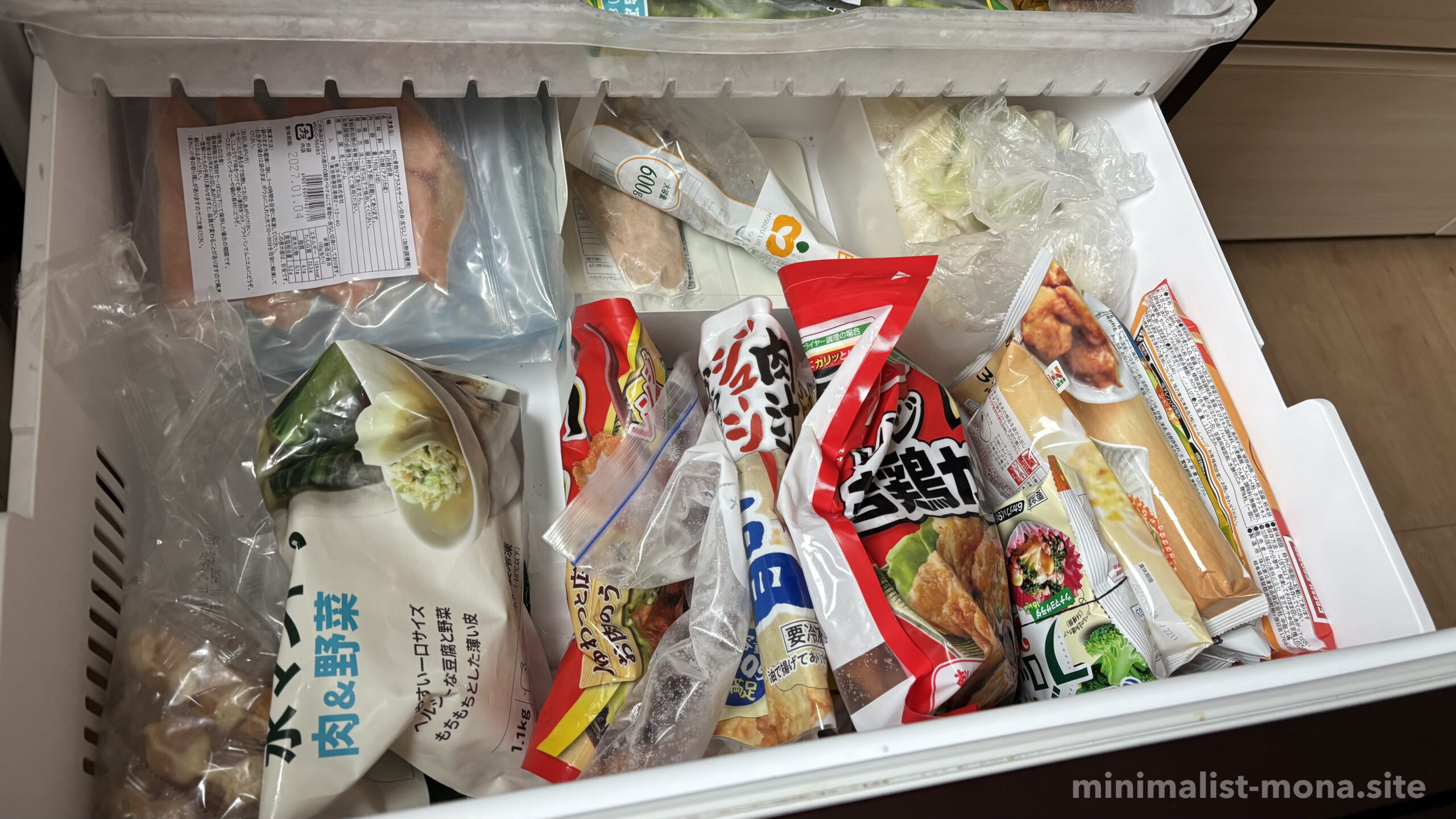 わが家の冷凍庫内