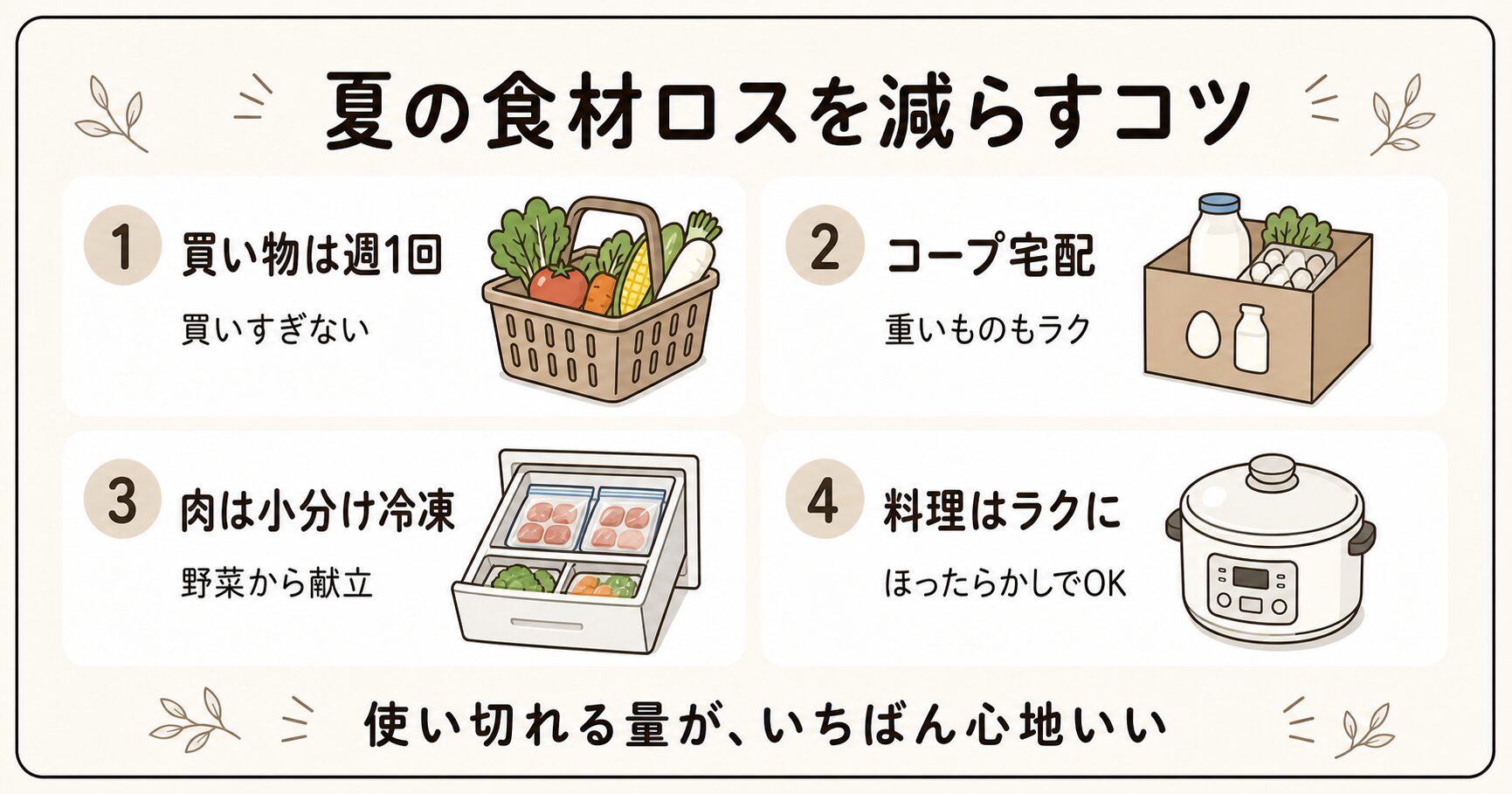夏の食材ロスを減らすコツ